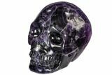 Carved, Purple Fluorite Skull #108760-2